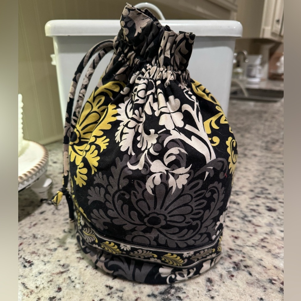 Vera Bradley - Ditty Bag, “Baroque” Print - Plastic Lined Drawstring Pouch